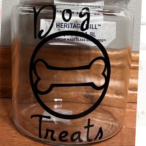1/2 gallon glass dog treat jars